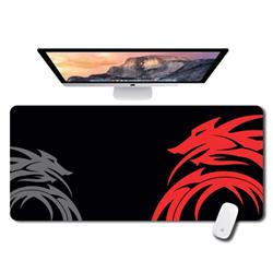 MOUSE PAD CDTEK DRAGONS ROJO 84 X 38 CM NEGRO