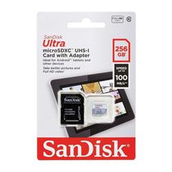 MEMORIA MICROSDHC SANDISCK ULTRA 256GB 100MB/S CON ADAPTADOR