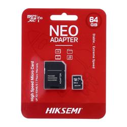 MEMORIA MICROSDHC HIKSEMI 64GB V10  CON ADAPTADOR