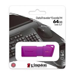 PENDRIVE KINGSTON 64GB USB 3.2 EXODIA M VIOLETA