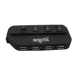 HUB NISUTA USB 2.0 4 PUERTOS NS-UH2083