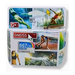 CARTUCHO GNEISS HP 667XL COLOR 21ML