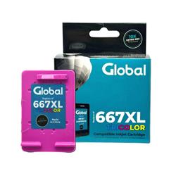 CARTUCHO GLOBAL HP 667XL COLOR 18ML